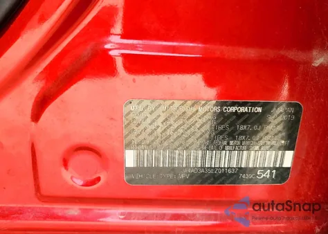 2020 Mitsubishi Outlander Se z USA, uszkodzony, nr VIN JA4AD3A35LZ011637